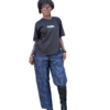 KARIBU STUDIO BLUE CAMO CARGO TROUSERS